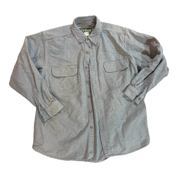 Field & Stream Vintage Flannel Cotton Button Down Long Sleeve Gray Sz XL - Picture 2 of 4